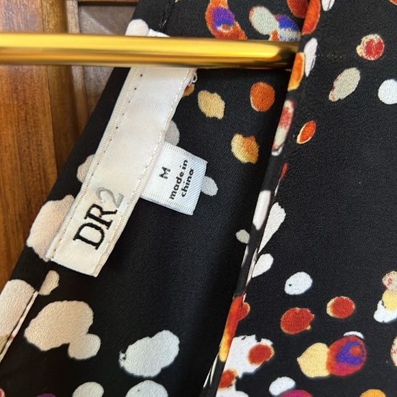 DR2 Blouse Tunic Abstract Print on Black | M - Picture 3 of 7